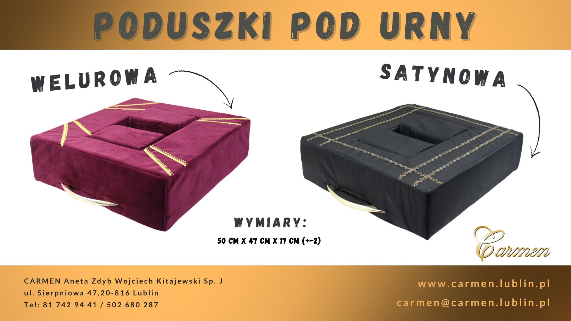 Poduszki pod urny